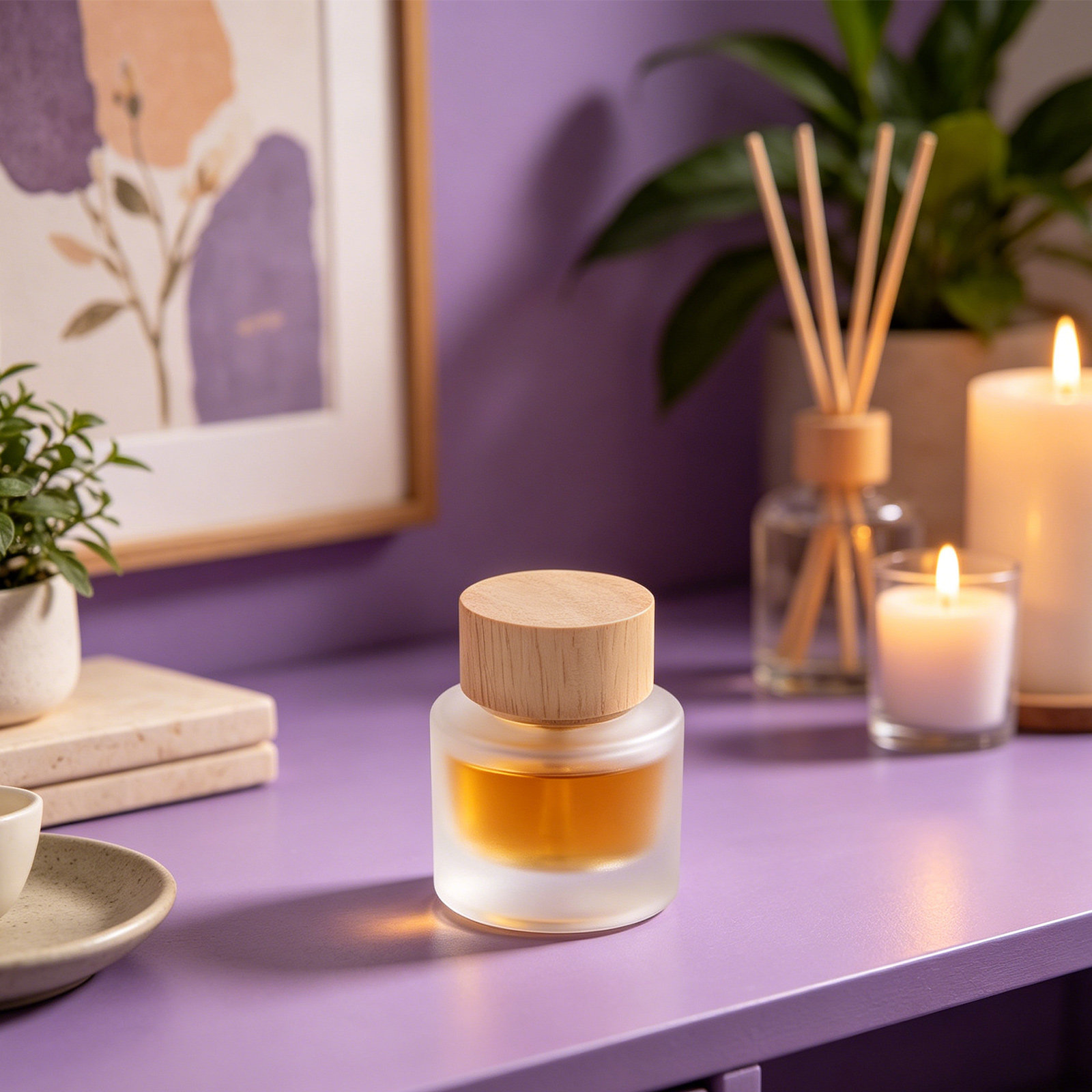Aromatherapy Diffuser - 2Pcs Clear Glass Reed Diffuser Bottles