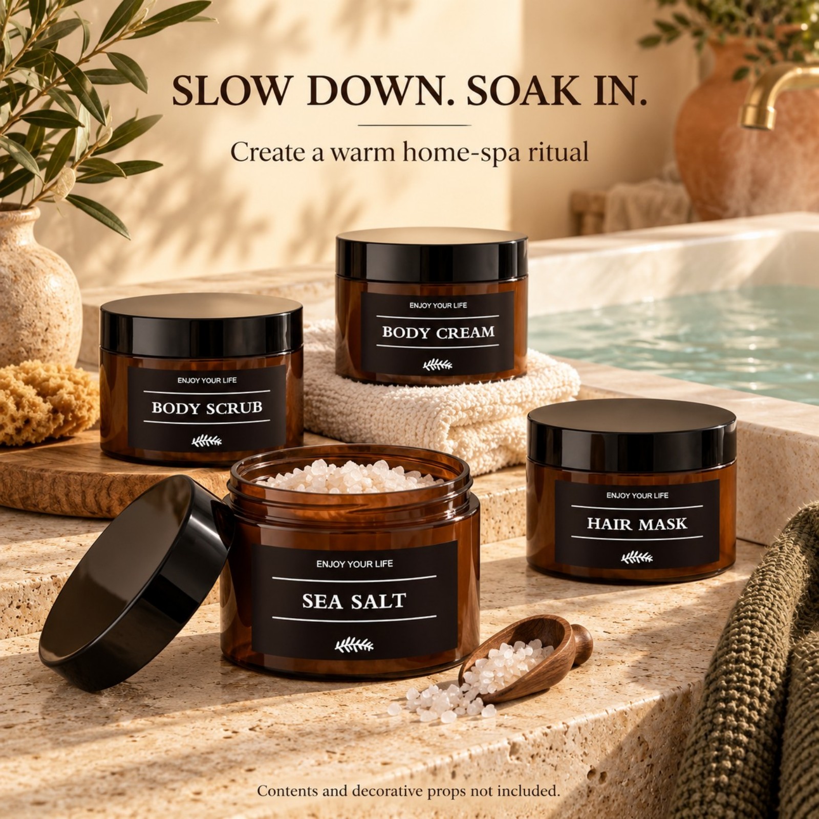 Bathroom Storage Jars with Lab - Bath Salts recension och pris