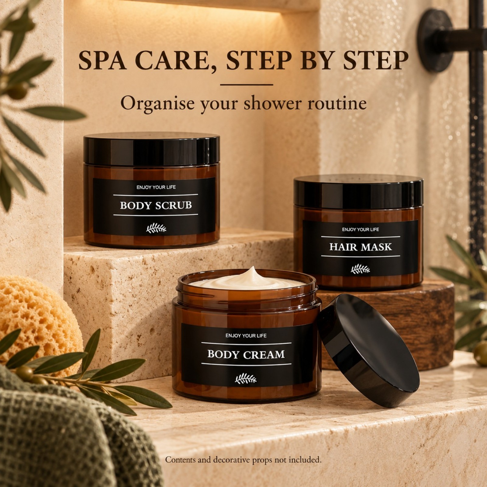 3PCS Bathroom Storage Jars wit - Bath Salts recension och pris