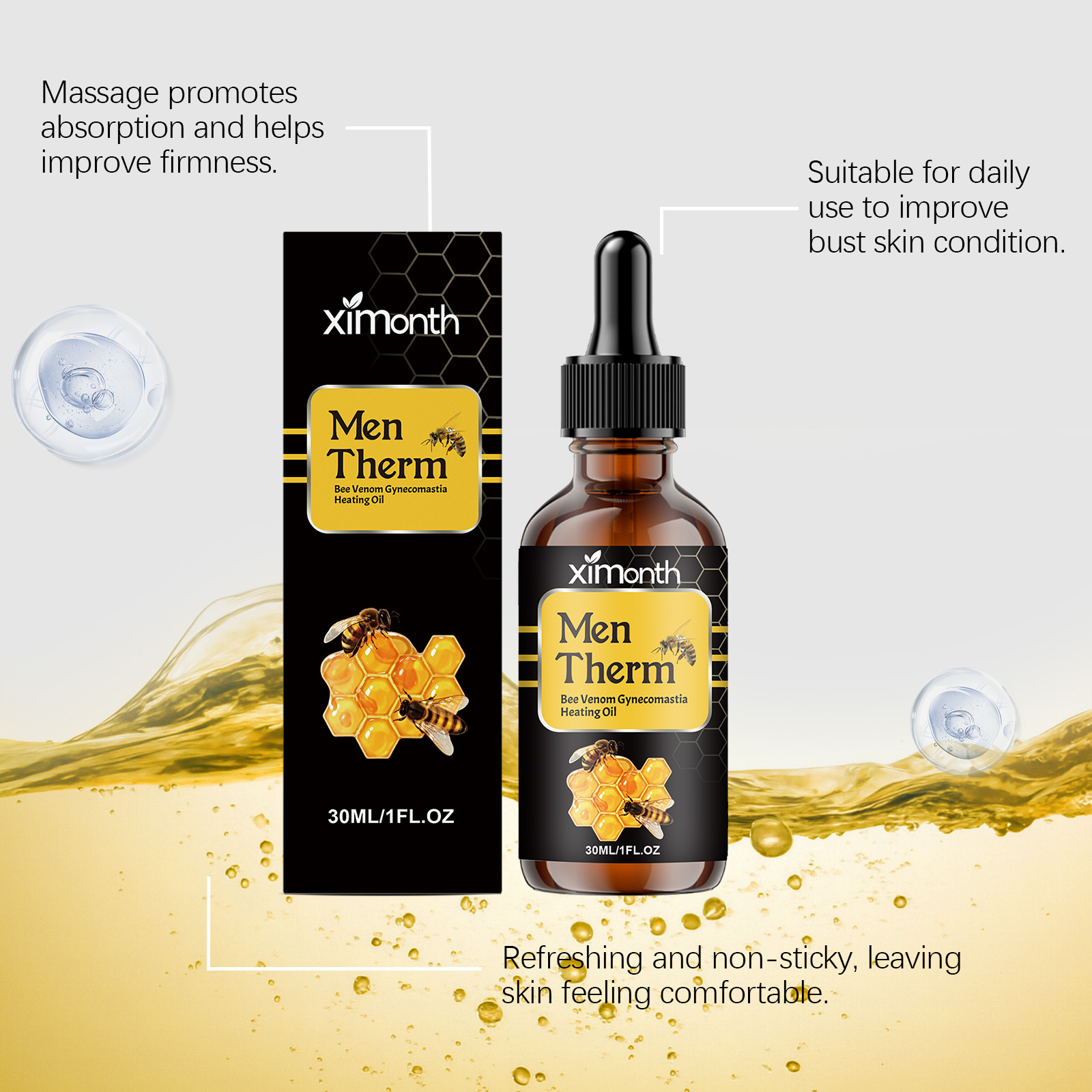 30ml Men's Chest Shaping Serum - Body Oil recension och pris